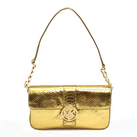 michael kors leather tan gold handbag|genuine leather Michael Kors handbags.